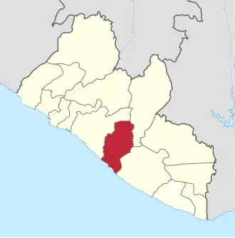 Kaart van River Cess