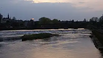 De rivier Nith in Dumfries