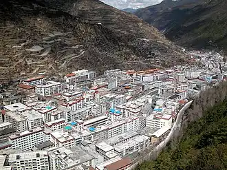 Uitzicht op Kangding