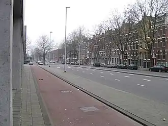 De Rochussenstraat, in westelijke richting