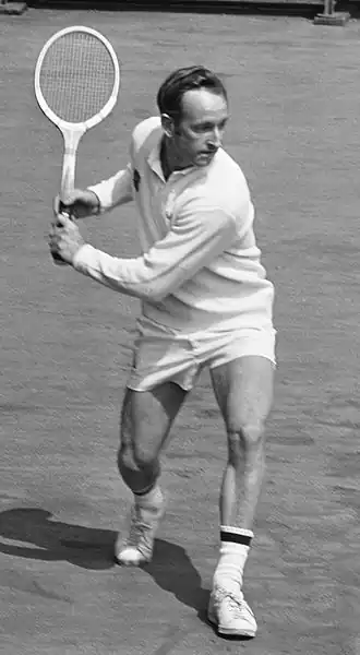 Rod Laver tijdens het Top Tennis Toernooi 1969 in Amsterdam