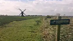 De molen in natuurreservaat van It Fryske Gea