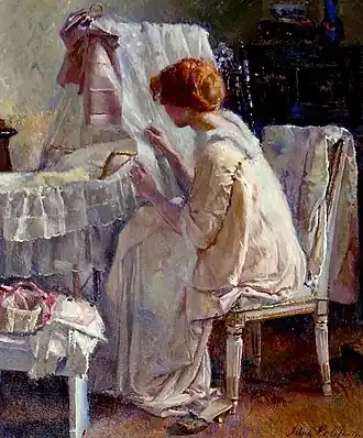 Portret     Jo Roelofs - Reeser't Kindje slaapt