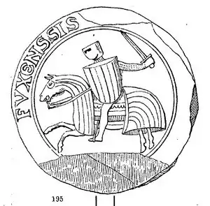 Het zegel van graaf Rogier Bernard II van Foix.