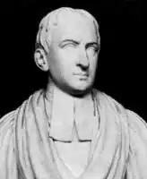 Buste van Roger Cotes, postuum vervaardigd in 1758 door Peter Scheemakers in opdracht van Robert Smith