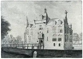 Kasteel Rijnenburgtekening van Roelant Roghman, 1646-1647