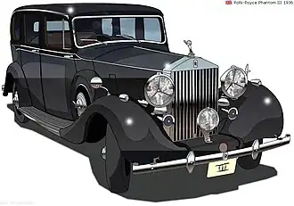 Rolls-Royce Phantom III uit 1936.