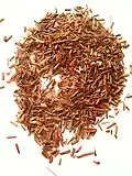 Losse rooibos,  gebruikt voor een op thee gelijkende drank