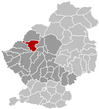 Kaart van Roost-Warendin