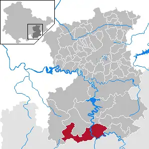 Kaart van Rosenthal am Rennsteig