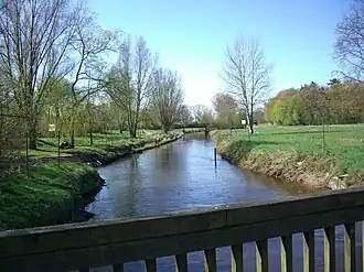 De bovenloop van de Wümme in Rotenburg