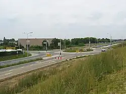 Voltooide rotonde, uitzicht richting het noorden