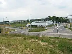 Voltooide rotonde, uitzicht richting het zuidwesten