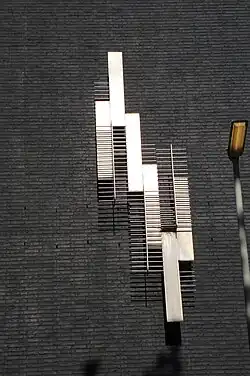 Kunstwerk zonder titel van André Volten aan de Baan