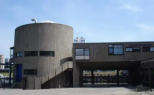 Het gemaal vanaf de noordwestzijde.