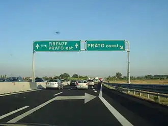 De E76 bij Prato