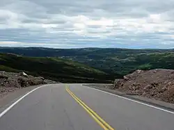 De Trans-Labrador Highway tussen Pinware en Red Bay