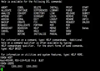 RSX-11M-Plus 4.6 in de SIMH PDP-11 emulator