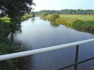 De Ruiten Aa bij Rijsdam ter hoogte van de plek waar de (rijs)dam heeft gelegen