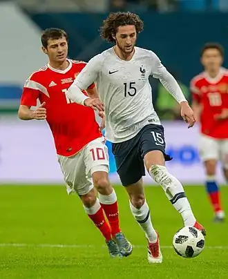 alt=Rabiot (rechts) bij &nbsp;Frankrijk