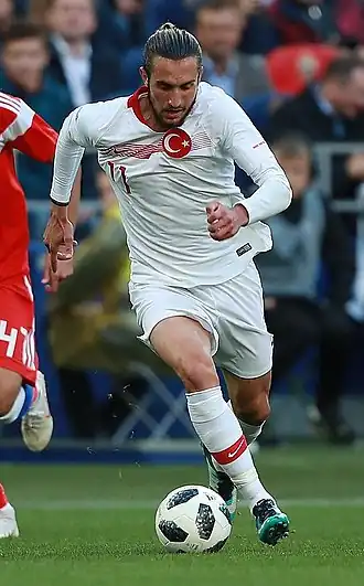 Yazıcı in 2018 als speler van Turkije
