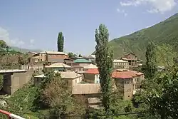 Een historisch kwartier in het bergdorp Rutul