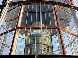 De lenzen van de vuurtoren.