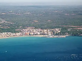 Luchtfoto van El Arenal