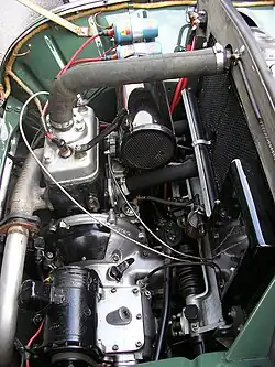 2 cilinder-2 taktmotor in een Saab 92