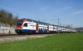 SBB RABe 511 002 tijdens testrit bij Tössmühle