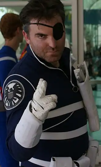 Cosplayer - Nick Fury tijdens Anime Expo 2011.