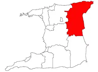 Kaart van Sangre Grande