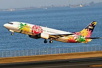 Boeing 737-400 JA737E  (Luchthaven Haneda, 14 januari 2007)