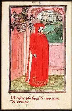 Filips I van Croÿ-Chimay, als ridder in de orde van het Gulden Vlies, 1473