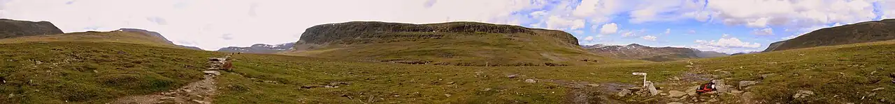 Omgeving van de Tjäktja-hut