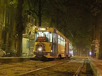 PCC 7741 op lijn 90 voor de laatste rit op 15 april 2007.