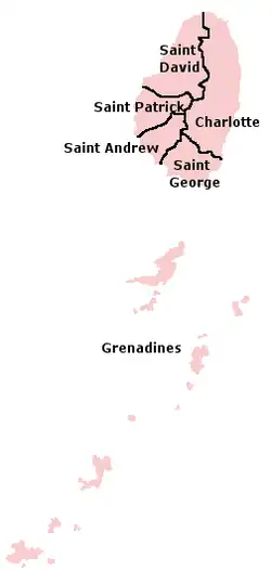 Parishes van Saint Vincent en de Grenadines