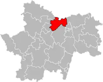 Locatie van het kanton