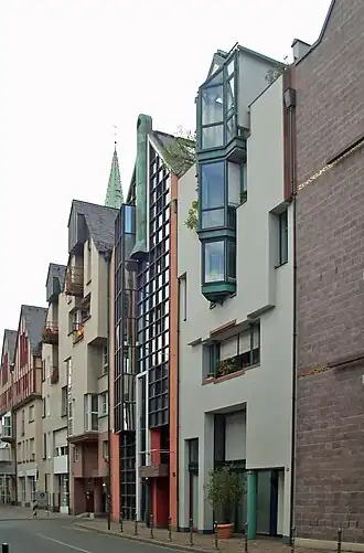 Postmoderne gebouwen in de Saalgasse
