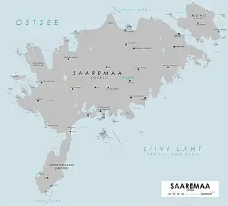 Kaart van Saaremaa