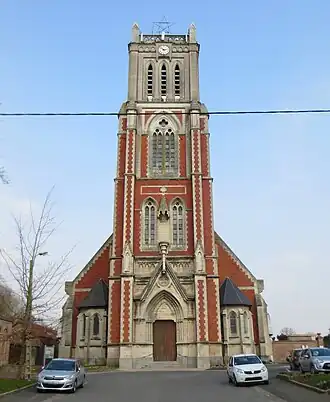 De Sint-Vaastkerk in Sailly-sur-la-Lys