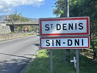 Tweetalig plaatsnaambord