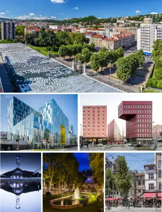 Een collage van Saint-Étienne
