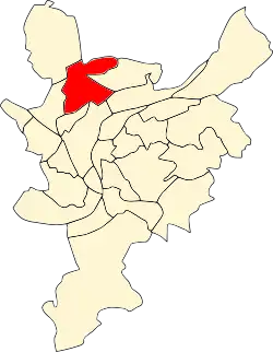 Locatie van de wijk Sainte-Walburge