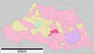 Situering van Sakado in de prefectuur  Saitama