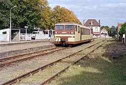 Railbus in Salbris in 1989.