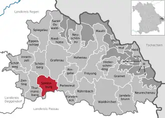 Kaart van Saldenburg