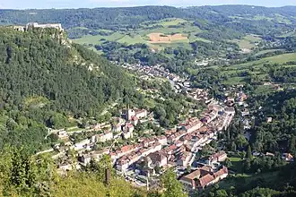 Zicht op Salins-les-Bains
