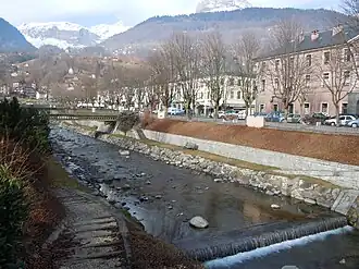 De rivier Sallanche in Sallanches