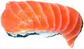 Zalm verwerkt in sushi